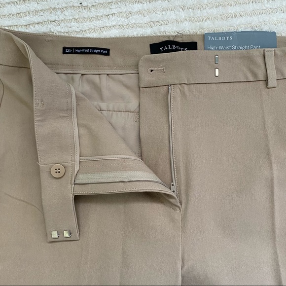 NWT Talbots petite high waist straight pants - Picture 4 of 10